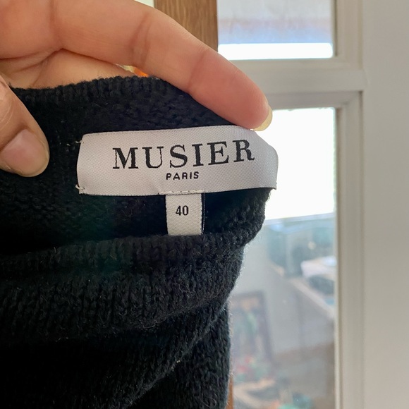 Size 40 French (US10) Musier sweater twist halter top - Picture 3 of 5